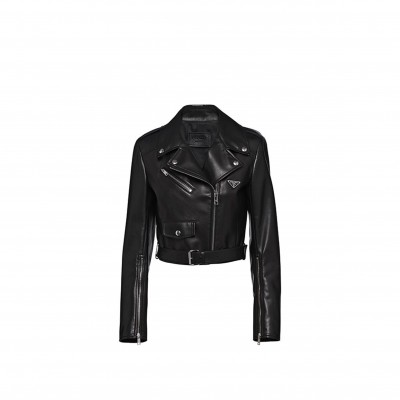 PRADA NAPPA LEATHER BIKER JACKET 58982A